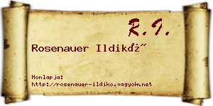 Rosenauer Ildikó névjegykártya
